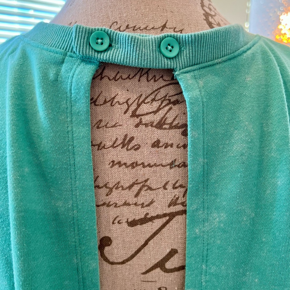 Blush Clothing Sea Foam Mineral Wash Green Romper Open Back - Picture 4 of 16